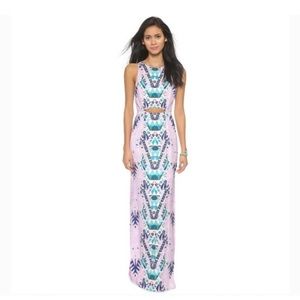 Mara Hoffman lilac Geometric Maxi Dress size 2